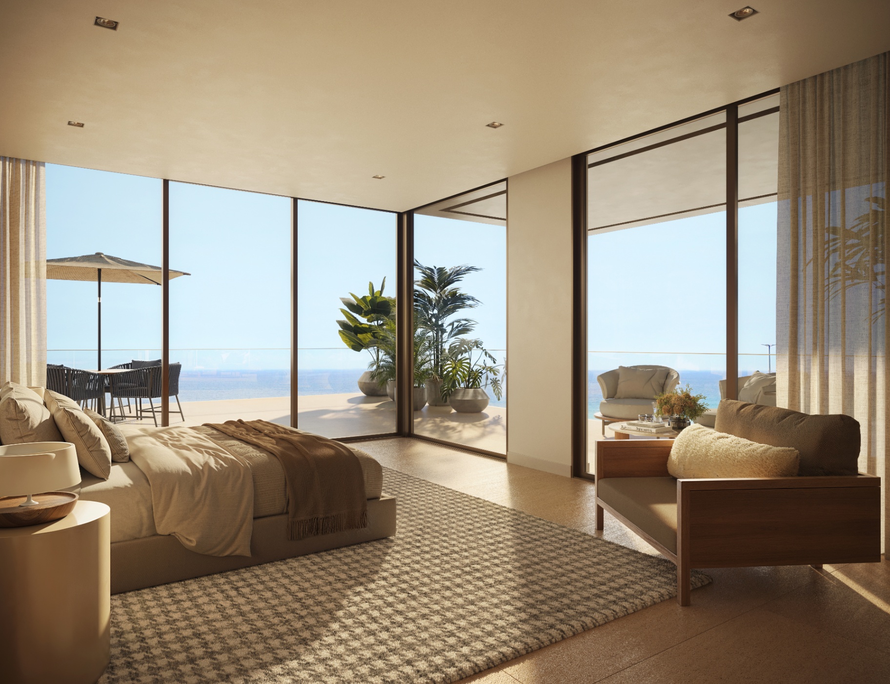 Suíte master — Triplex com terraço privativo